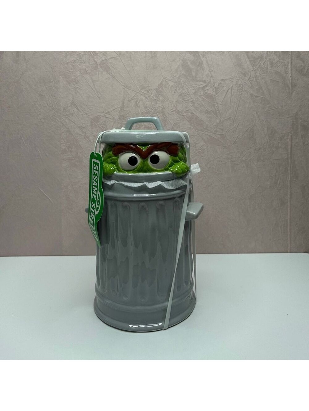 NEW Oscar the Grouch Cookie Jar | Sesame Street Ceramic Collectible Decor
